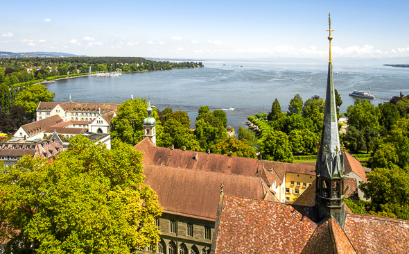 View from Constance' Münster church of the lake