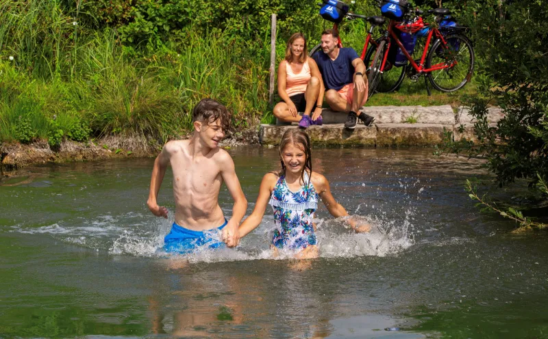 Swimming break at Lake Constance