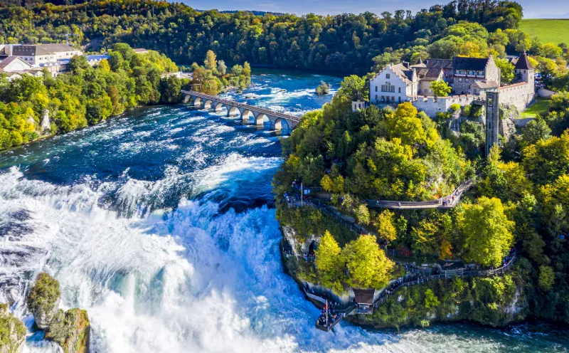 The Rhine Falls near Schaffhausen