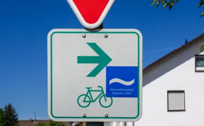 signpost Flusserlebnispfad Hegauer Aach
