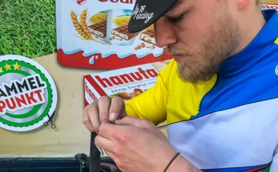 Bicycle tube repair in Friedrichshafen