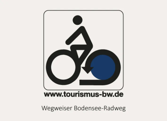 Signposting on the Lake Constance cycle path