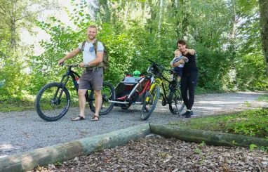 Auf dem Bodensee Radweg mit Kindern