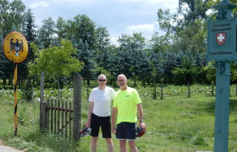 On the border between Germany and Switzerland