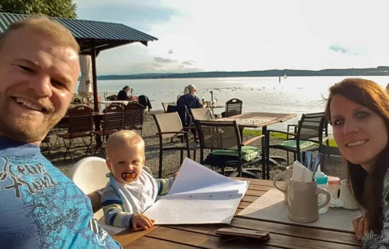 With the whole family at Lake Constance