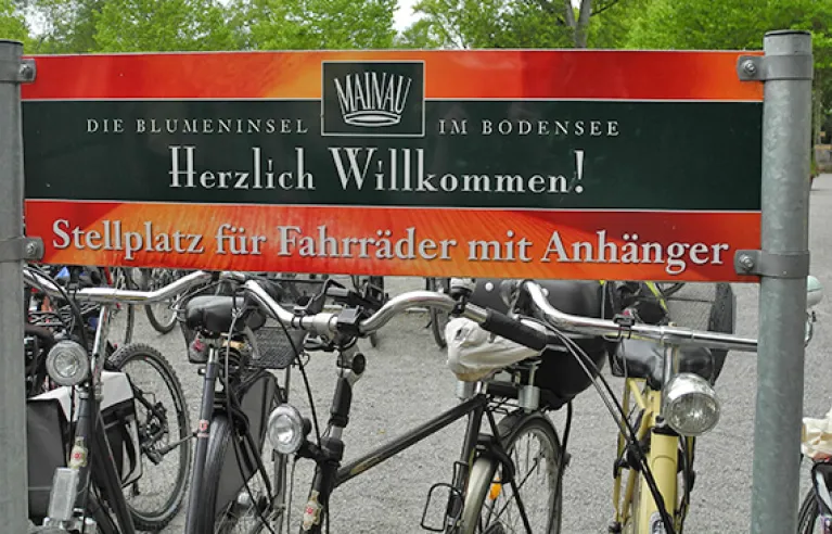 Bicycles in front of Mainau Island