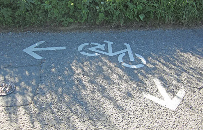 Symbol bike round island Reichenau