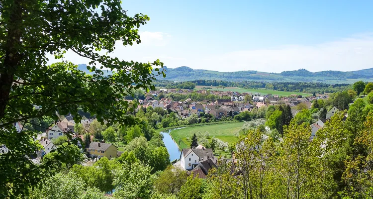 Panoramic view over Aach