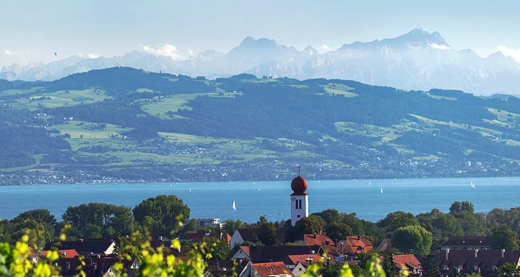Kressbronn and Säntis Mountain at Lake Constance
