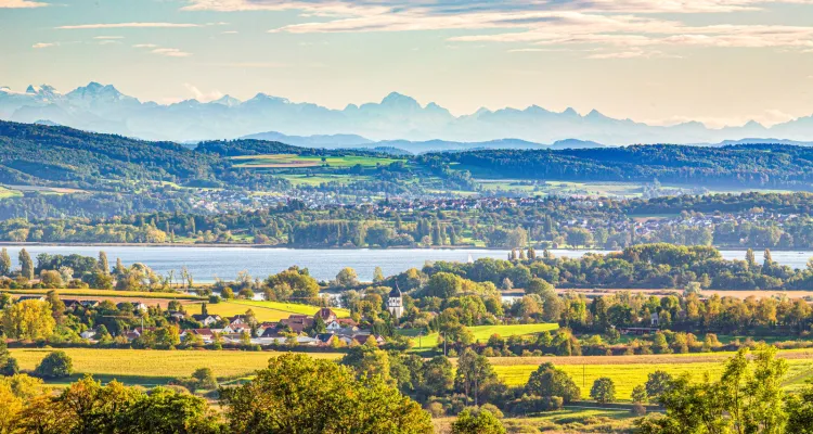 View of Markelfingen and the Lower Lake