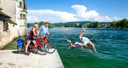 Bike tour on the Lower Lake and to Rhine Falls